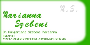 marianna szebeni business card